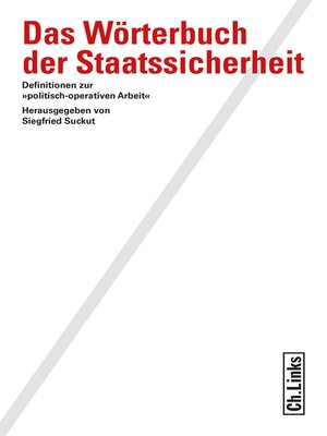 cover image of Das Wörterbuch der Staatssicherheit